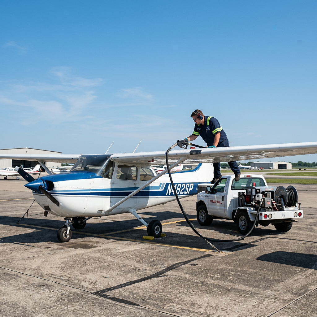 An FBO pilot and a student pilot smiling in a small aircraft cockpit